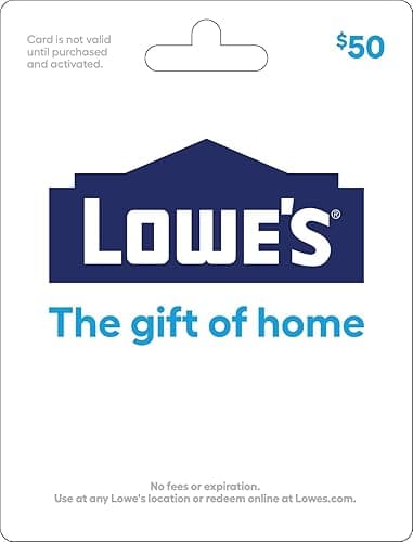 Lowe's Physical Gift Card - $50 - Image 1