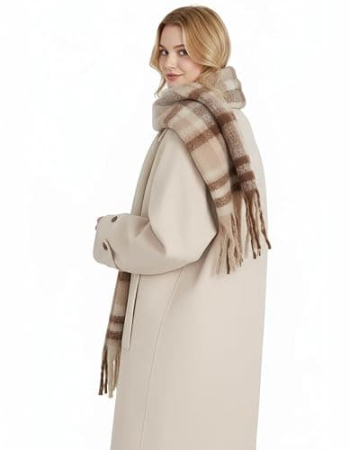 Scarf for Women Winter Warm Long Shawl Large Scarves Cold Weather Thick Blanket Scarfs Colorful Plaid thumbnail 4