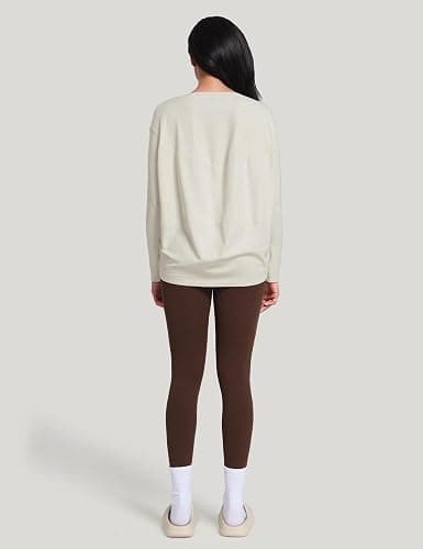 HeyNuts Long Sleeve Workout Shirts for Women Boat Neck Yoga Tops Loose Fit Soft Casual Shirts thumbnail 6
