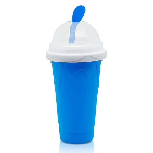 Slushy Maker Cup, Slushie Cup Maker, Milk Cola Juice Squeeze Cup, Magic Quick Freeze Cup, Cooling Cup, Smoothies Cup with Lids and Straws for All Age (Blue) thumbnail 7