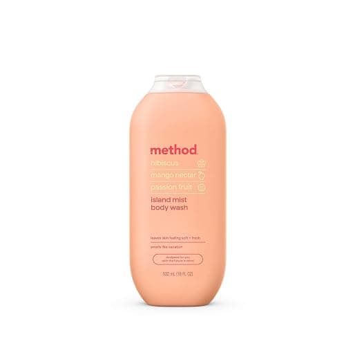 Method Body Wash, Island Mist, Hibiscus + Mango Nectar + Passion Fruit notes, 18oz - Image 1