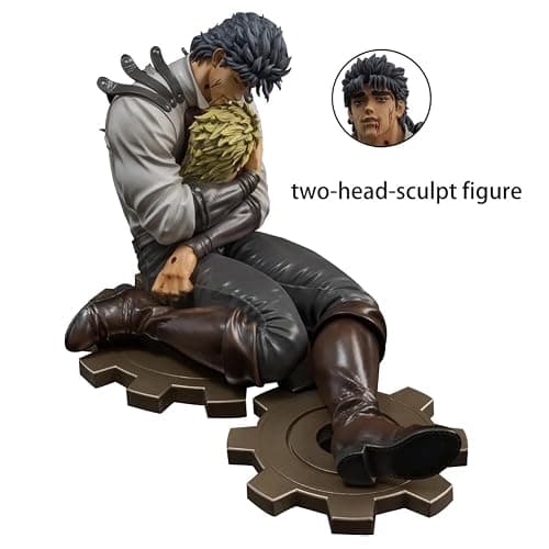 MABAIUDE JJBA Jonathan Joestar Figure Brando Statue, Battle Damage Ver. Anime Figure JJBA Statue Two Heads Changeable, Desktop Decoration Collectible Gifts thumbnail 7