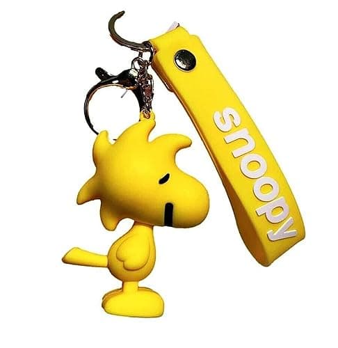 TCB Creations Snoopys The Dog Woodstock Cartoon 3D Character Silicone Charm Keychain - Image 1