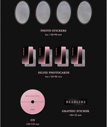 BLACKPINK 3RD MINI ALBUM [DEADLINE] + Bonus (Photo keyring) (PINK VER.) thumbnail 3