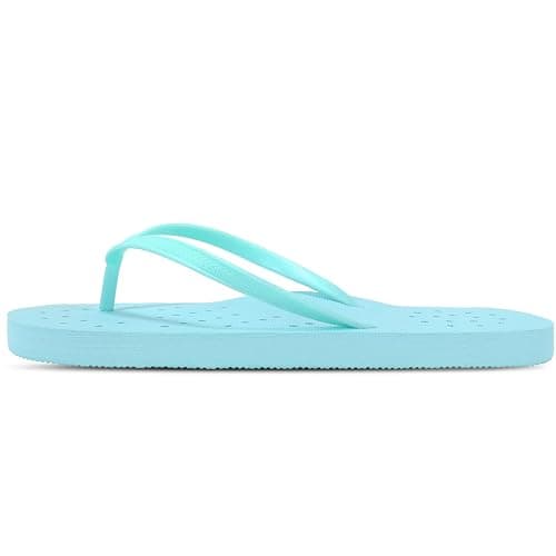 WIDE TOE BOX Women's Quick-Dry Shower Shoes Non-Slip Flip Flops with Arch Support & Drainage Holes for Beach, Pool, Dorm, Bathroom, Spa, Gym & Travel thumbnail 9