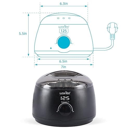 waxkiss Digital Hair Removal Warmer with See-Through Lid and 14oz Pot thumbnail 3