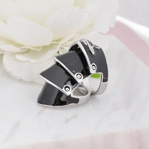 ZHAOZHAO Colorful Four Sections Armor Ring of Saturn for Women - Colorful Enamel Armor Saturn thumbnail 3