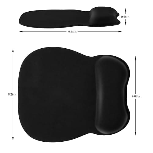 EooCoo Ergonomic Mouse Pad with Wrist Support, Mousepad with Memory Foam Wrist Rest and Non-Slip Base for Computer, Cafe, Home & Office, 9.64 x 8.26 in Office Desk Accessories thumbnail 5