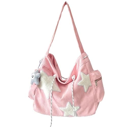 KAMEILONG Star Crossbody Bag Women Corduroy Tote Bag Aesthetic Messenger Bag Cute Shoulder Bag Y2K Hobo Bag - Image 1