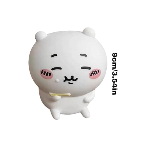 Chikawa Figure Decorations, Cute Cartoon Statue Chikawa Bear Figurine for Desktop Computer Notebook Office Desk Car Dashboard Decor (Chiikawa-A) thumbnail 3