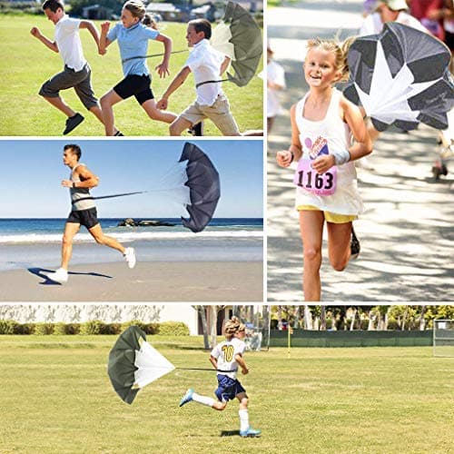 ANPOPO Bfsmile Running Speed Training 56" Parachute with Adjustable Strap, Free Carry Bag. Speed Chute Resistance Running Parachute for Kids Youth and Adults thumbnail 6