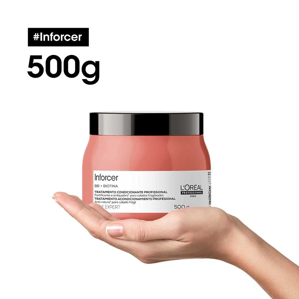 L'Oréal Professionnel Máscara de Tratamento Inforcer, Para Cabelos Fracos e Frágeis, Fornece Força e Previne Quebras, Com Biotina e Vitamina B6, 500g thumbnail 8