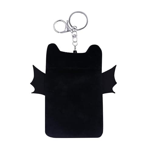 Caviotess Fuzzy Plush Kpop Photocard Holder with Keychain, Cute Animal Wings Photo Sleeve Bank ID Credit Card Holder thumbnail 3