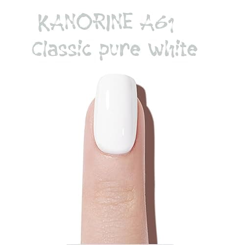 KANORINE Gel Polish Soak-Off UV/LED White Colour Gel Nail Polish white Color Coat Gel Nail Varnish Nail Art TYPE french manicure Long Lasting 10ml thumbnail 8