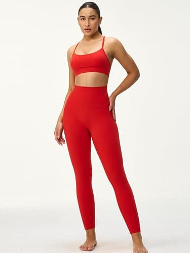 Omwilddo Womens Y Back Padded Sports Bra Strappy U Neck Butter Soft Low Impact Workout Bras Yoga Pilates Walking thumbnail 5