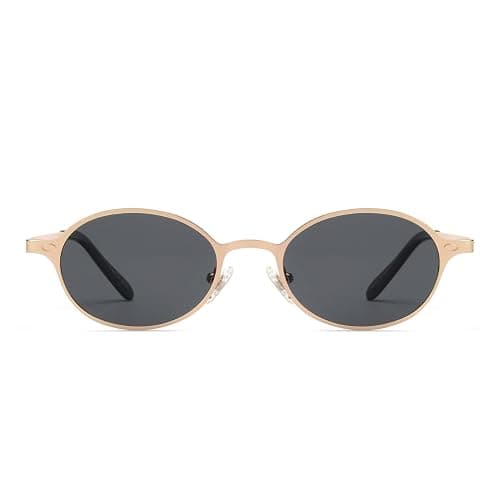 VIVIENFANG Polarized Retro Oval Sunglasses Womens Men Trendy 2026, Vintage Narrow Round Shades Chic 80 90s Sun Glasses VF2253 thumbnail 3