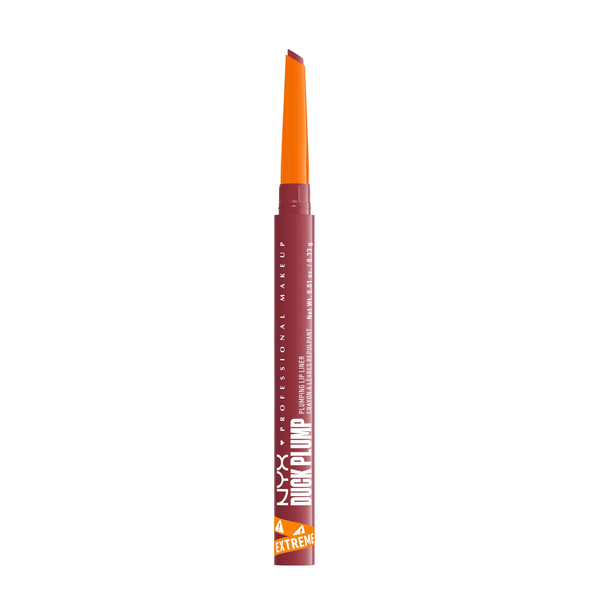 NYX Professional Makeup Duck Plump Liner Tono Flirty Flip (vino), 0.33gr - Delineador de labios voluminizador que dura hasta 16H, infusionado con jengibre picante y pimiento, fórmula vegana - Image 1