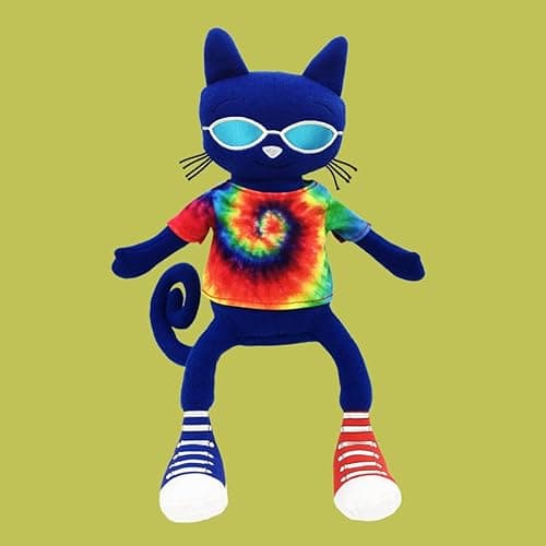 MerryMakers Pete The Cat Gets Groovy Soft Cat Stuffed Animal Plush Toy, 14-Inch, from James Dean's Pete The Cat Book Series - Image 1