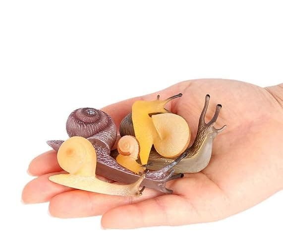 titihuirie 7 Pcs Snail Figurine Miniature Snail Model Realistic Animal Figurines Fairy Garden Micro Landscape Decor thumbnail 3
