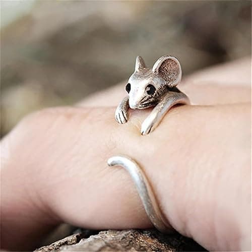 Fancy Animal Opening Ring for Women Chic Mouse Shaped Jewelry for Daily Life - Image 1