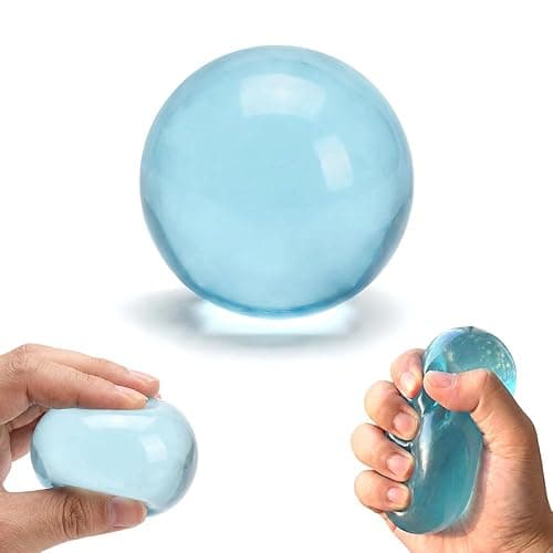 2026 New Coconut Oil Stress Ball, Non-Sticky Slow Rising Squeeze Balls, Portable Desk Squishies for Relaxation and Focus,Dumpling Squishy Coconut Squeeze Stress Shapeable Ball (Blue) - Image 1