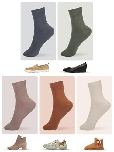 FGZ Women Thin Cotton Socks Soft Cozy Socks Cute Ankle Crew Socks 5 Pairs thumbnail 6