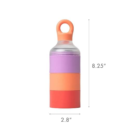 Boon Triful Baby Formula Dispenser On The Go - Insulated Stainless Steel Formula Containers with Stacking Design - Baby Bottle-Feeding Supplies for Travel - Pink thumbnail 7