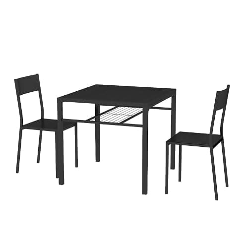 Gizoon Dining Table Set for 2, 3 Piece Kitchen Table with 2 Chairs for Small Space, Apartment, Kitchen, Dining Room, Space-Saving thumbnail 9