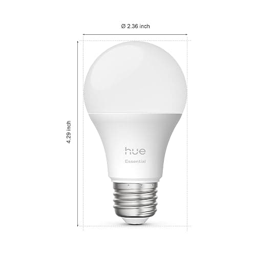 Philips Hue Essential Smart LED A19 Bulb, White and Color Ambiance, E26 Base, 8.8W, 2200K-6500K, 800 Lumens, Dimmable, Works with Alexa, Google, and Apple Home, 1-Pack thumbnail 2