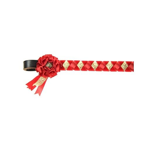 ShowQuest Skipton Brow Band Full Size Red Gold - Image 1