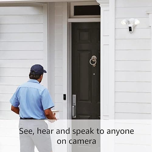 Ring Floodlight Cam Wired Plus — Outdoor home or business security with motion-activated 1080p HD video and floodlights, (2021 release) White thumbnail 2