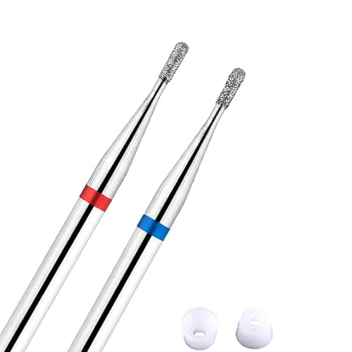 Acycoin2A 2pcs Round Tapered Cuticle Clean Nail Drill Bit (I) - Image 1