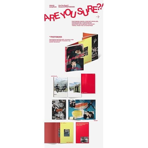 BTS JIMIN X JUNGKOOK [ARE YOU SURE?! Season2](PHOTOBOOK) + 3 Extra Photocards Set thumbnail 2