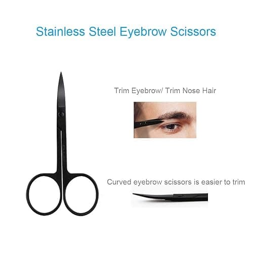Eyebrow Razor, 5-in-1 Eyebrow Kit, Professional Eyebrow Grooming Set, Eyebrow Trimmer Set for Women and Men, Including Brow Razors Trimmer, Brush, Eyebrow Scissors, Slant Tweezers thumbnail 4
