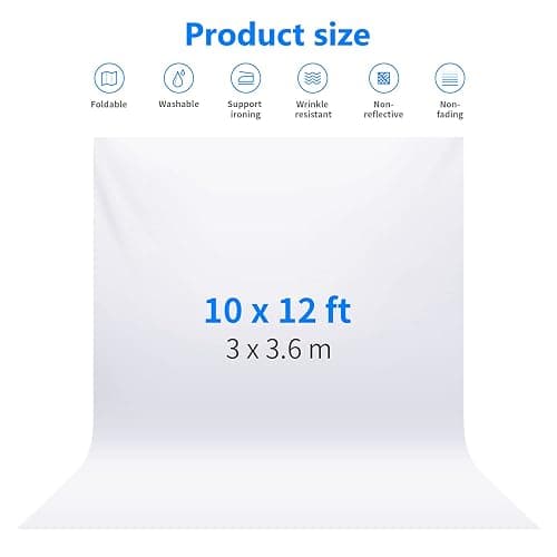 Neewer 10 x 12FT PRO Photo Studio (Background ONLY) - White thumbnail 2