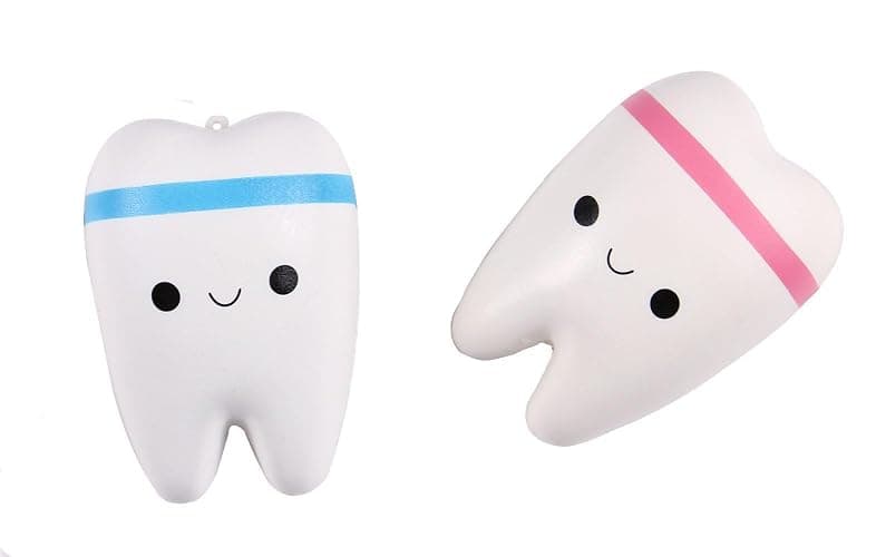 Anboor 4.4" Squishies Jumbo Kawaii Teeth Slow Rising Squishys Tooth Toy for Kids Soft Scented Stress Relief Cute Squeeze Squish Toy Dentist 1 Pcs Color Random thumbnail 3