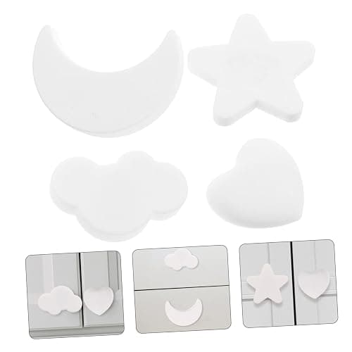 Uonlytech 8pcs Kawaii Dresser Knobs for Girls Star Cloud Heart Moon Decorative Cabinet Handles Boys and Girls Bedroom Wardrobe thumbnail 3