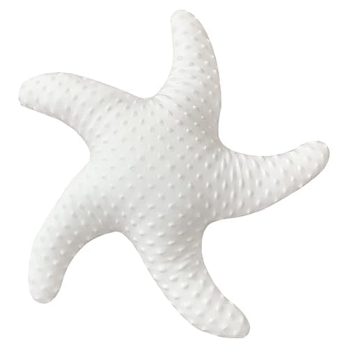 Marble Empire White Starfish Pillow for Couch and Bed, Coastal Decor Throw Pillow, Ocean Beach Theme Accent Pillow for Living Room - Image 1