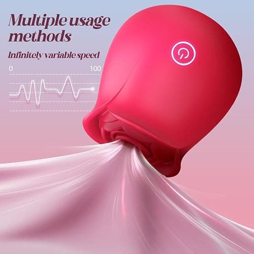 Neworld Vibrator Rose Sex Toys for Women, 2IN1 9 Vibrating & Sucking Modes | Rose Sex Stimulator, Anal Dildo G spot Clitoral Nipple Suckers, Adult Female Couples Sex Toys Games, Rechargeable APP Control thumbnail 2