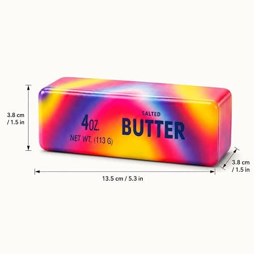 Rainbow Butter Squishy Toys Set of 2, Cute Butter Squishy Toy, Soft Slow Rising Squeeze Toys for Stress Relief, Sensory Fidget Toys for Desk, Office, Party Favors, Gift Basket Stuffers thumbnail 3
