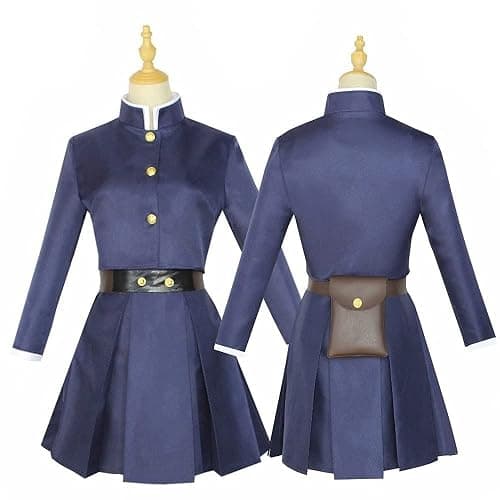 IOPBOT Anime Nobara Kugisaki Cosplay Zenin Maki Uniform Halloween Women Skirts Full Set Waist Bag Coat Skirt Costume thumbnail 2