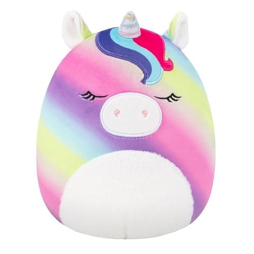 Squishmallows Original 8in Clarissa the Rainbow Unicorn with Fuzzy Belly – Official Jazwares Plush (Little) - Image 1