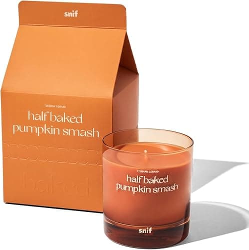 Half Baked Pumpkin Smash Scented Candle by Snif, 8.5oz | Festive Fall Candle | 50+ Hours| 100% Cotton Fiber Wicks | Soy Wax Blend | Non-Toxic, Vegan thumbnail 2