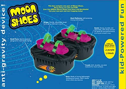 Moon Shoes Bouncy Shoes, Mini Trampolines for Your Feet, One Size, New and Improved, Bounce Your Way to Fun, Very Durable, No Tool Assembly, Athletic Development, max Weight 130 lbs. thumbnail 7
