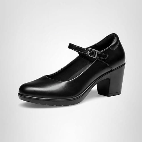 DREAM PAIRS Women's Chunky Low Block Heels Mary Jane Closed Toe Work Pumps Comfortable Round Toe Dress Wedding Shoes EDENIA thumbnail 9