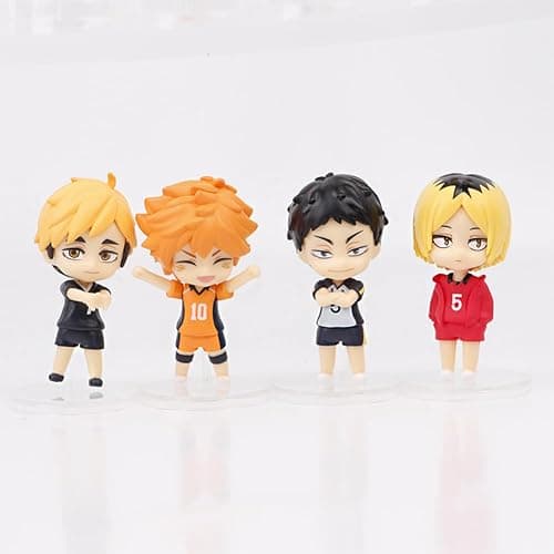 QAHEART Shoyo Figures 8PCS Set, Tobio Kageyama/Kotaro Bokuto/Kozume Kenma Anime Figure Statues 7.5CM thumbnail 3