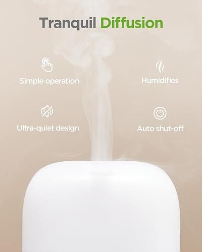 InnoGear 150ml Essential Oil Diffuser, Premium 5-in-1 Diffusers for Home Scent 8 LED Color Aromatherapy Diffuser Air Desk Mini Humidifier Small Vaporizer Aroma Diffuser for Computer Laptop Room Office thumbnail 3