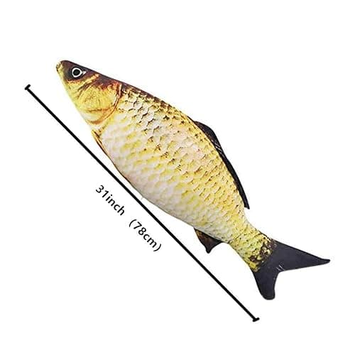 JULAN 3D Giant Soft Fish Cushion Pillow Carp Plush Pillow Stuffed Toy Throw Pillow for Home Decoration Gift Kids Pillow Stuffed Animal Toy (31inch/ 77cm) thumbnail 3