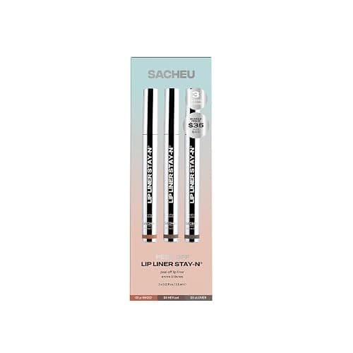 Sacheu Lip Liner STAY-N Peel Off Lip Stain - Long Lasting Waterproof Lip Tint with Hyaluronic Acid & Vitamin E – Transfer Proof Matte Finish, Vegan & Cruelty-Free (3 Pack, Deep Bundle) thumbnail 9