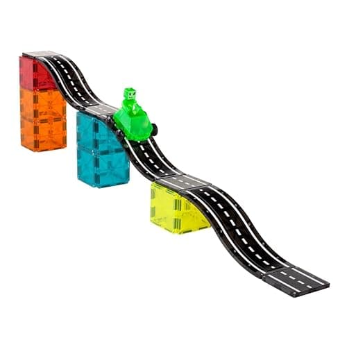 MAGNA-TILES Downhill Duo 40-Piece Magnetic Construction Set, The Original Magnetic Building Brand thumbnail 7